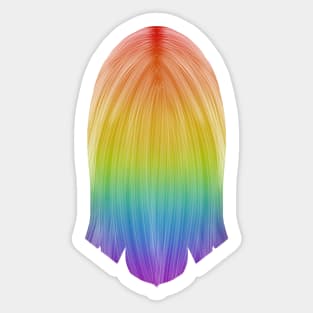 Long Rainbow Hair Sticker